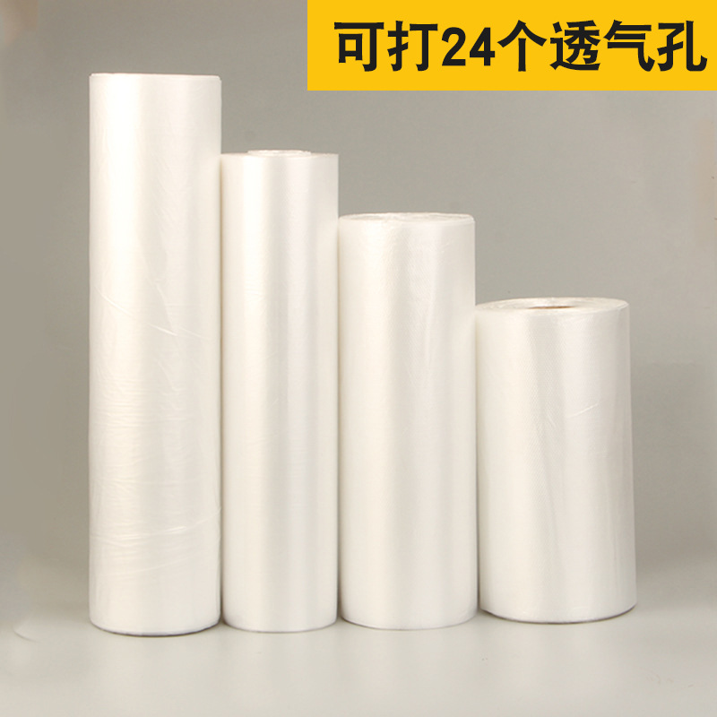 Wholesale supermarket roll bags, perforated, hand-tear-off, fully biodegradable plastic thick roll bags, point-break type preservation bags details Picture
