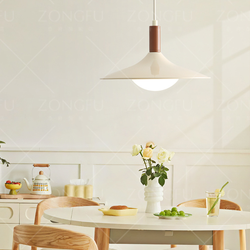 Cream-style restaurant chandelier, French simple dining table, bar counter, flying saucer lamp, wabi-sabi style bedroom, small bedside chandelier Specification image