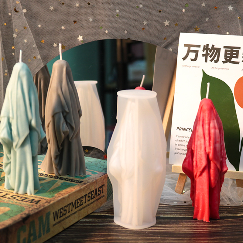 diy resin mold, Wizard scented candle, silicone mold, Halloween ornament, cross-border exclusive scented candle, scented ornament details Picture