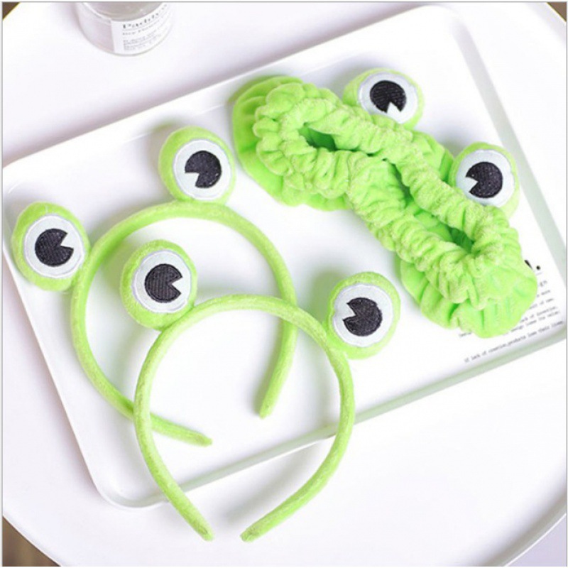 Net Red Facial Hair Band Frog Hair Band Autumn And Winter Hair Band Selling Cute Makeup Mask Net Infrared Out Of The Headdress