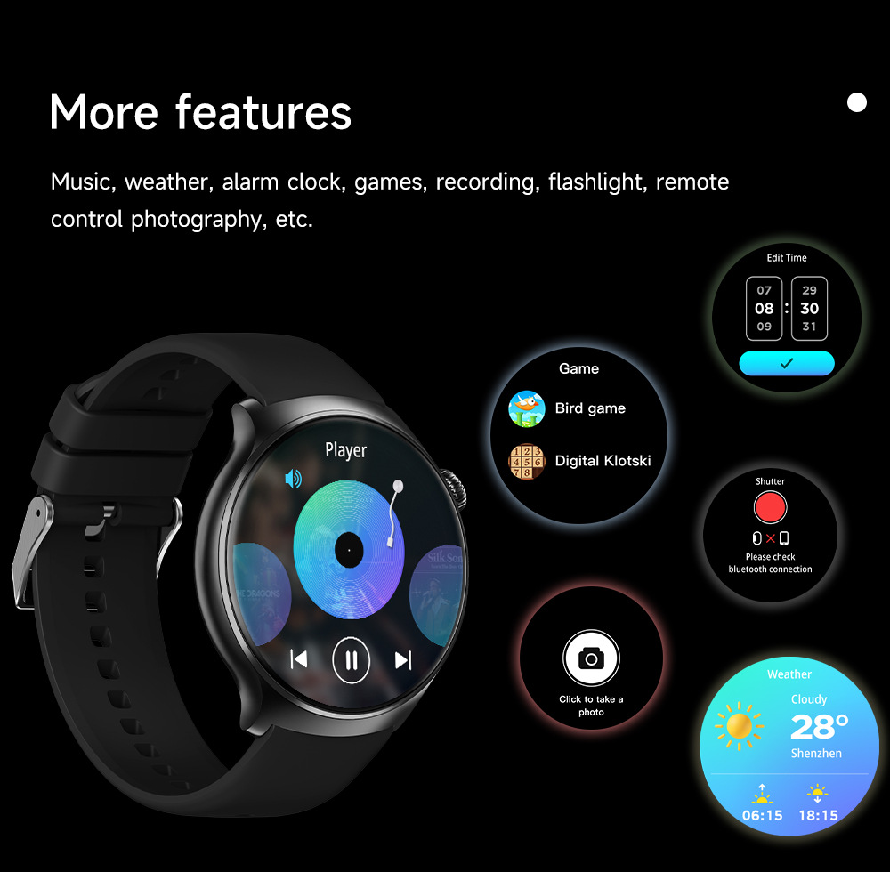 跨境热销T60智能手表血氧心率消息提醒蓝牙通话蓝牙运动智能手表详情17