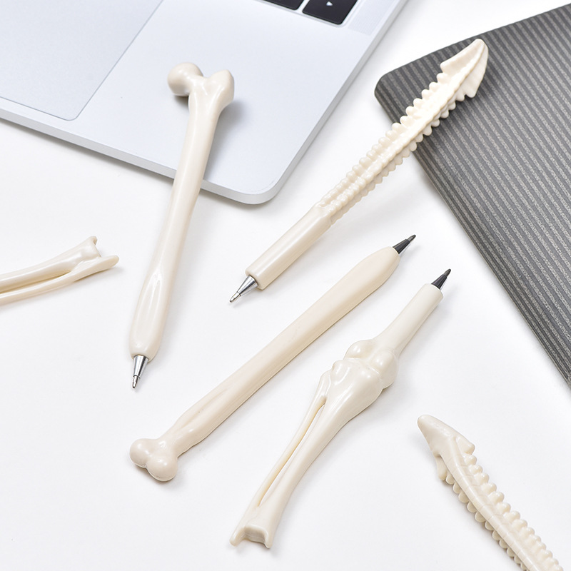 Stock Bone Pen Creative Personality Signature Pen Strange Stationery In Oil Pen Funny Ballpoint Pen Application Scenario
