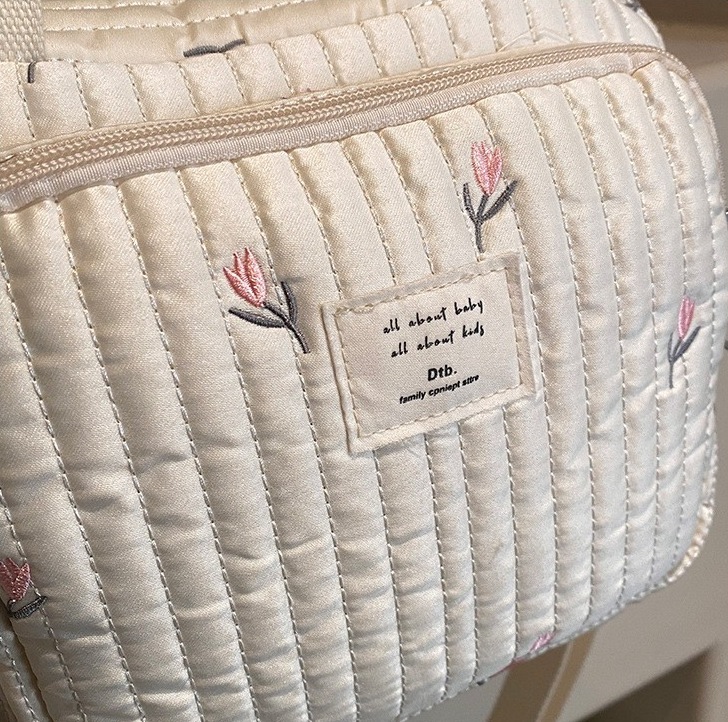 Korean Version Of The Mother Bag Polyester New Bear Embroidery Mother And Child Bag Large Capacity Out Of The Mother Shoulder Crossbody Bag Cross-Border Application Scenario