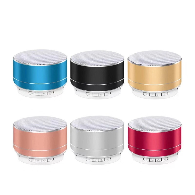 New outdoor portable metal A10 Bluetooth speaker with SIM card, mini speaker, wireless subwoofer, small steel cannon Item Picture