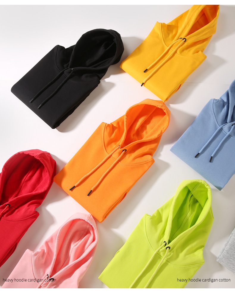 280g儿童卫衣连帽韩版秋冬男童纯棉毛圈帽衫女童纯色长袖批发现货详情19