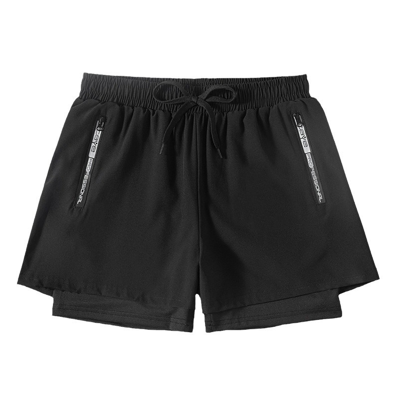 Speedos Quick Dry Loose Large Size Double Layer Anti-Embarrassment Hot Spring Sports Fitness Professional Swimming Beach Pants Swimming Trunks Item Picture