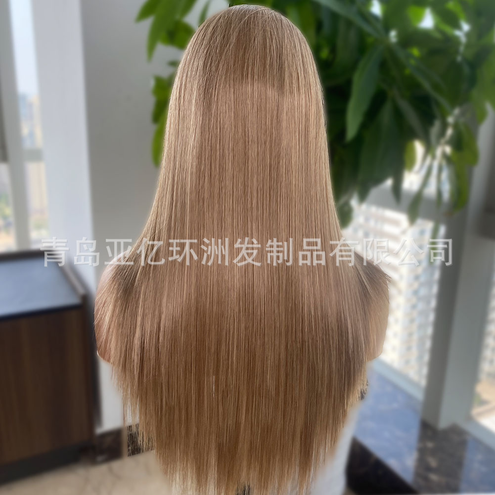 假发/假发片女时尚/柚子型马尾假发/胎毛十龙须发/漂染白底实物图