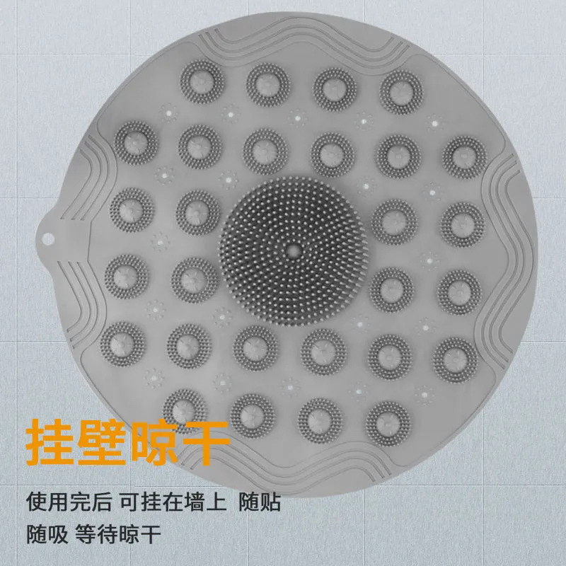 Silicone bathroom massage anti-slip mat details Picture