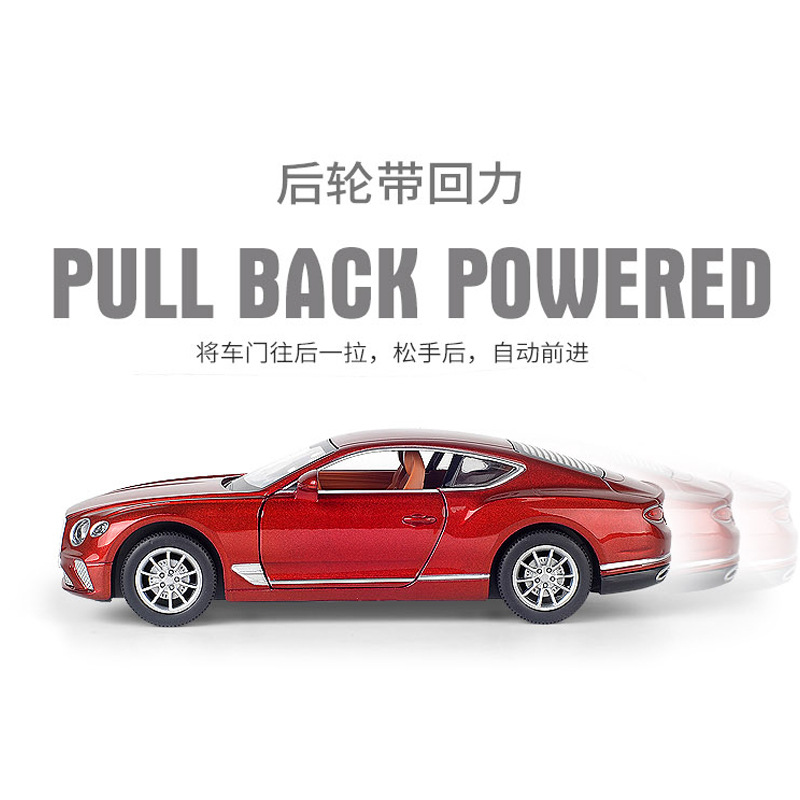 Continental Bentley alloy car model 1:22, car model ornament, birthday gift, model toy collection Limited edition