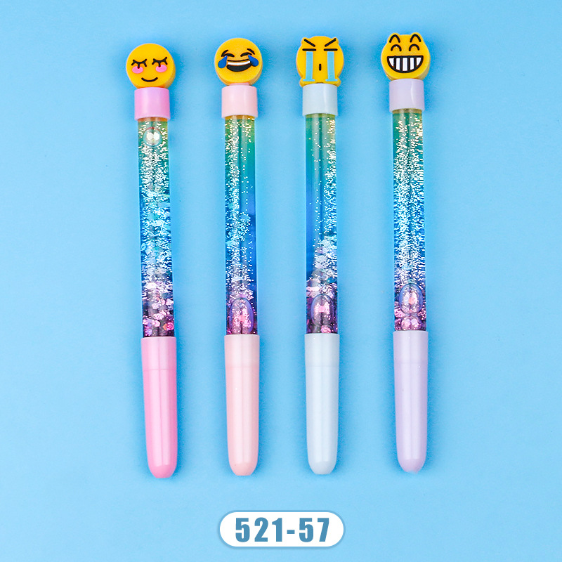 A variety of Korean version plush toys, popular flower-shaped gel pens, 0.5mm high appearance level, anime cartoon cute animal gel pens Specification image