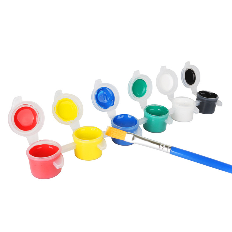 丙烯颜料DIY6色连体涂鸦彩绘美术用品 石膏娃娃风筝绘画颜料