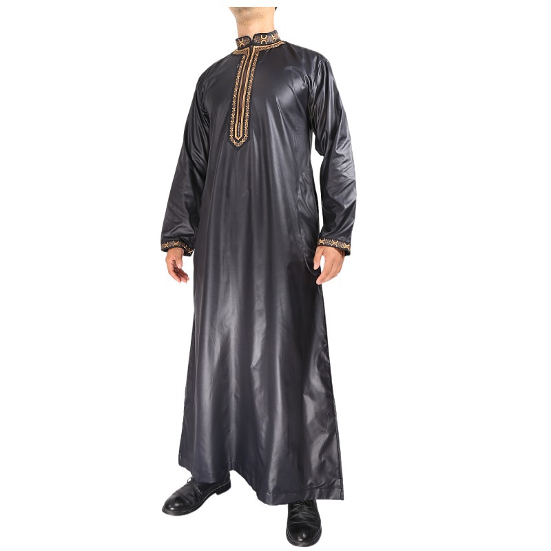 New Qatar embroidered Middle East zipper edition leader florets Arabian robe Application Scenario