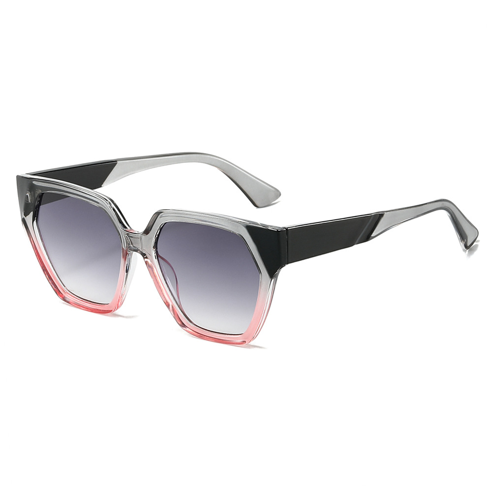 New European and American trend polygonal sunglasses, women's quality color-blocked export cross-border sunglasses in stock wholesale Item Picture