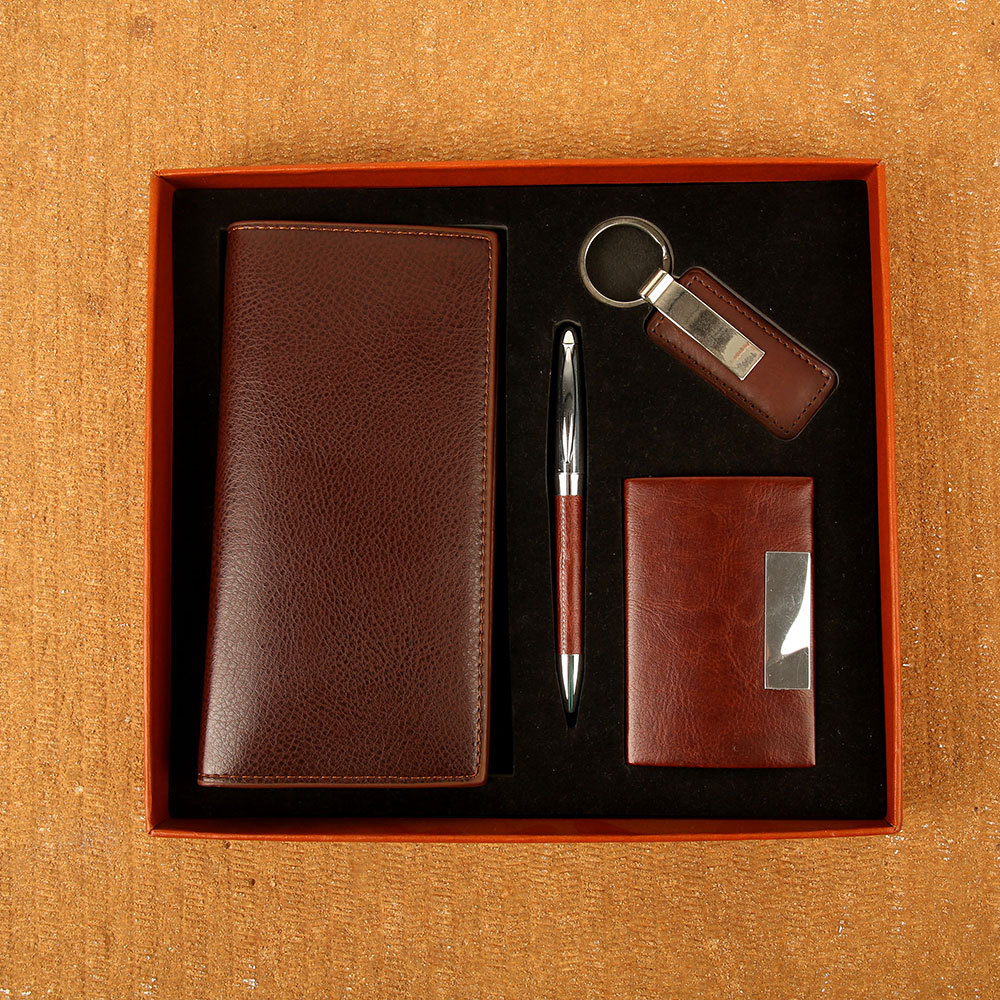 钱包套装 钥匙扣礼品 房地产企业年会员工活动赠送名片盒礼品套装详情图3