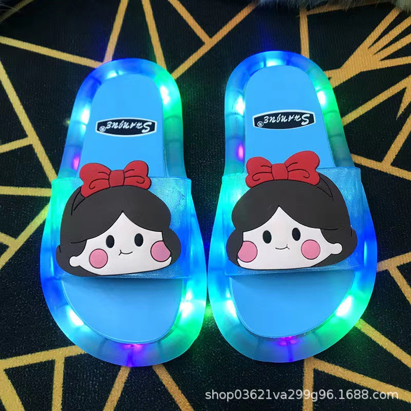 Influencer Fashion Glow Children's Slippers Strawberry Glass Slipper Sparkle Light Color Bestie Girl Will Shine Sandals Specification drawing