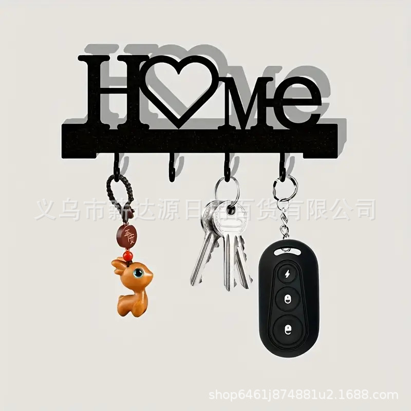 Cross-border HOME key rack, wall storage rack, metal art decorative hook, keysholder, clothes and hats, entrance hall details Picture