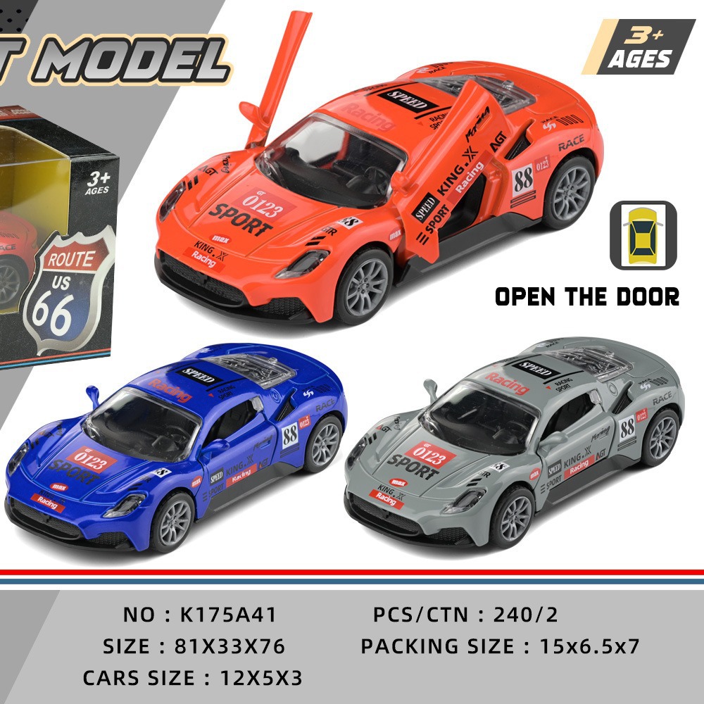 1:32 Alloy Car Model Multiple Models Of Open Door Pull Back Car Model Simulation Children Boy Car Decoration