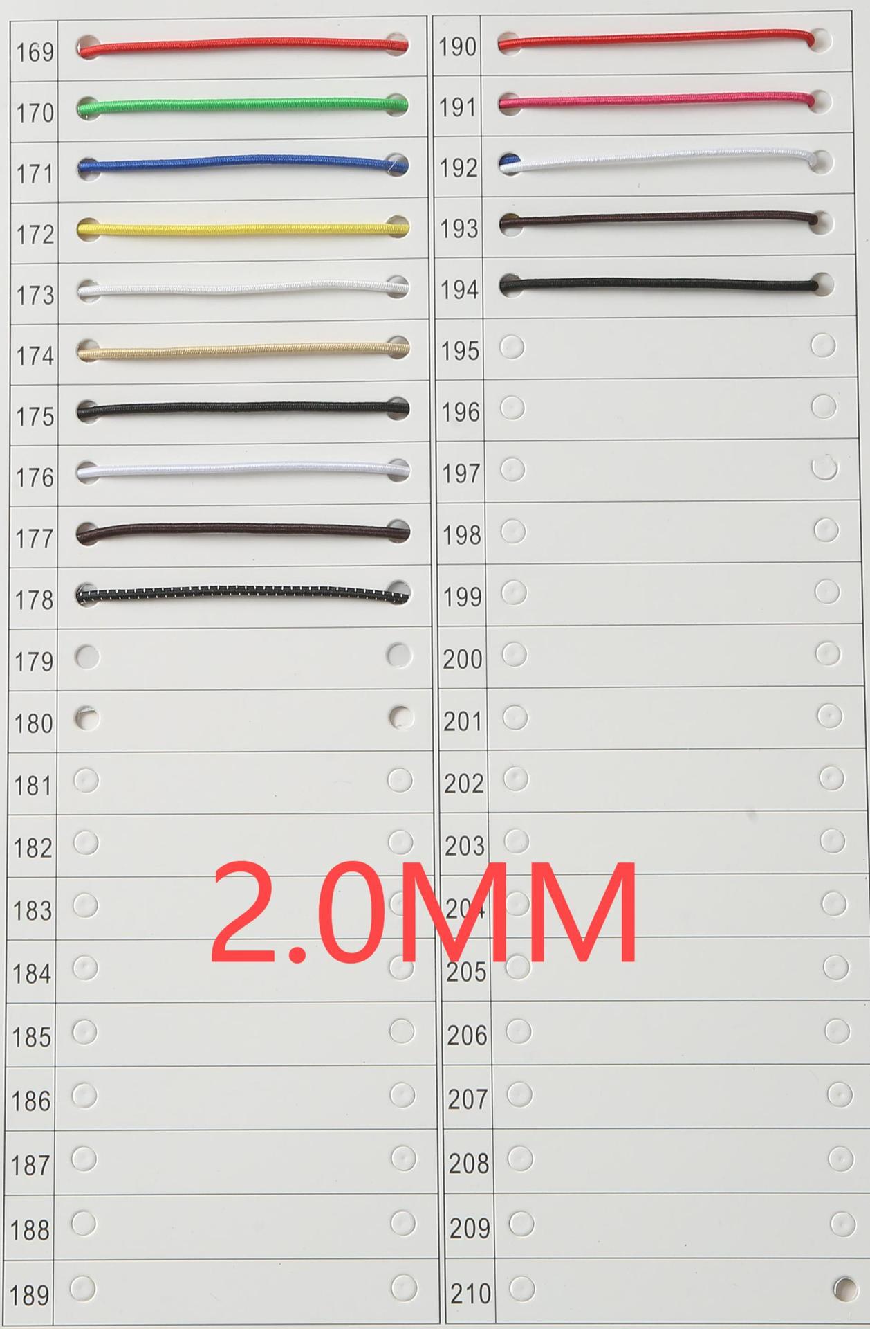 批发高弹圆松紧带 0.8-3.5MM黑白彩色 弹力绳 松紧绳多股乳胶橡筋详情22