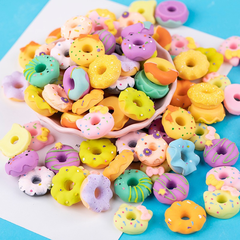 Resin accessories cartoon simulation food toy doughnut diy cream plastic phone case patch storage box decorative materials Application Scenario