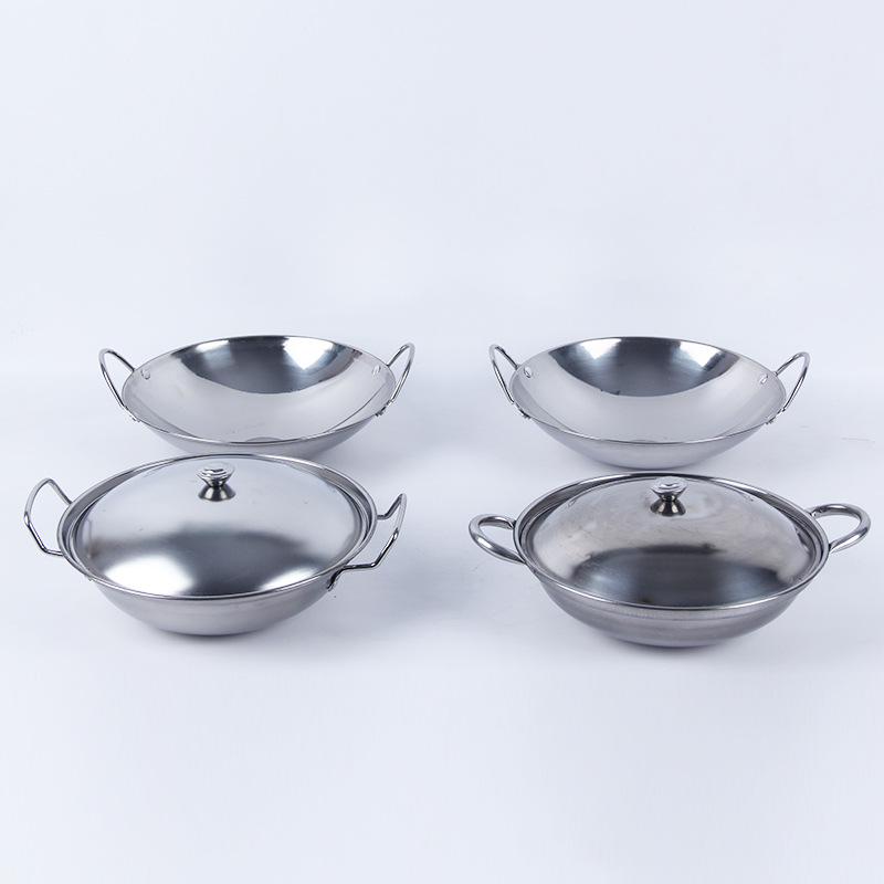 Wholesale alcohol pot thickened stainless steel spillproof bar pot pot with lid dry pot alcohol stove pot takeaway small hot pot details Picture