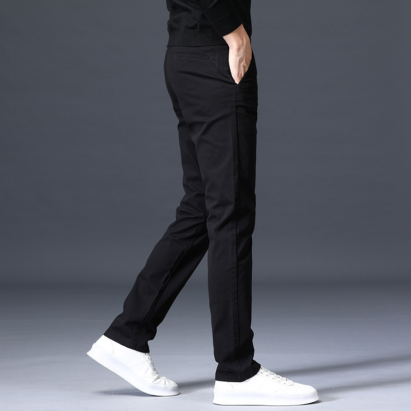 Men's light casual pants, men's straight loose Korean-style light business youth, men's elastic casual long pants, men's pants Specification image