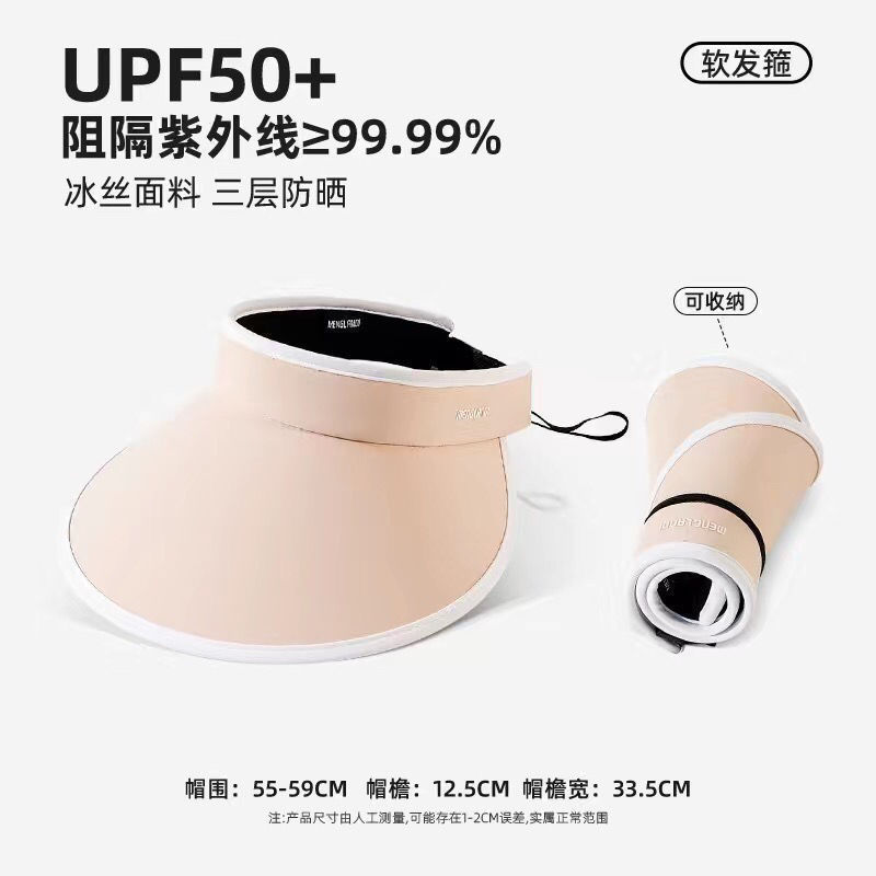 Empty Top Hat Big Brim Empty Top Uv Sunscreen Hat Female Visor Sun Hat Sun Hat Sunscreen Hat Custom Wholesale Printing Logo details Picture