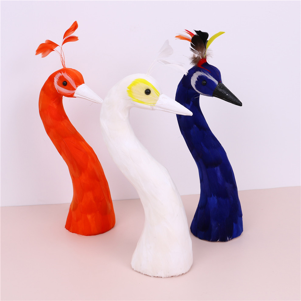 泡沫仿真羽毛 贴毛孔雀头 花篮插花装饰花店婚庆用品摆件造型装饰