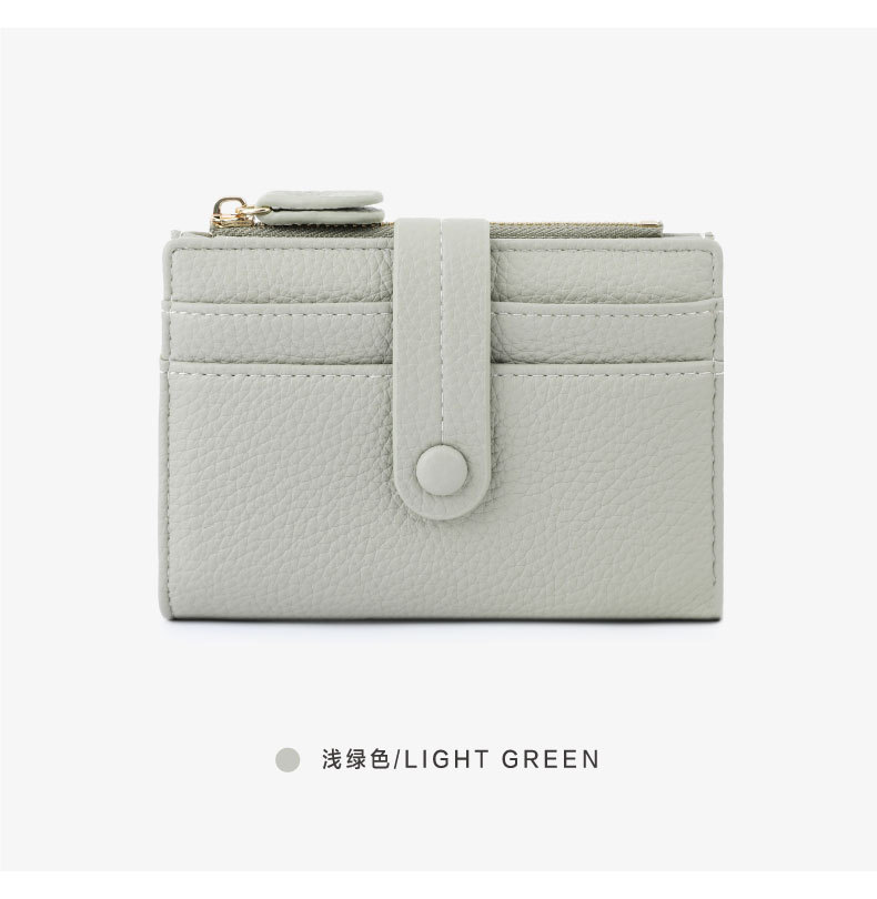 New rfid anti-theft money swiping bag with multiple slots, short design for women, lychee pattern, wholesale wallet pic 40