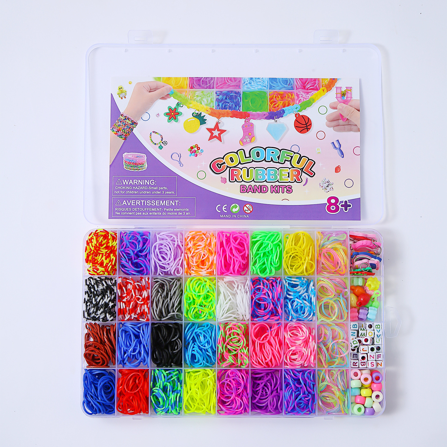 36格彩虹皮/彩虹织机橡皮/儿童益智玩具产品图
