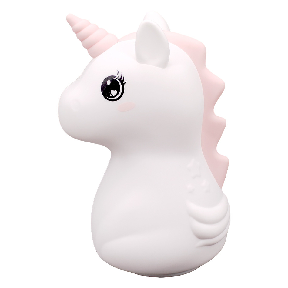 Patting light Silicone lamp Unicorn 16-color birthday gift Creative gift Seven-color atmosphere Breastfeeding night light Item Picture