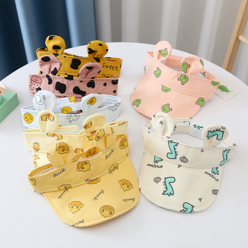 Baby sun hats 2022 Summer cartoon empty top hats for boys and girls, sun-protective large brim sun hats, baseball caps, sun Application Scenario