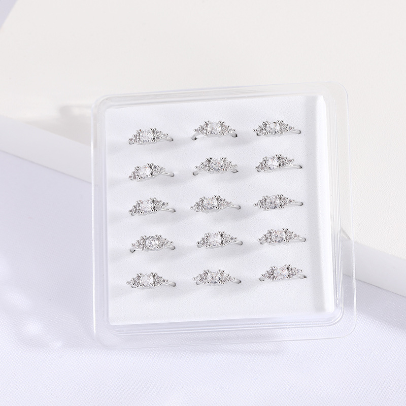 Personality Simple Diamond Diamond White Stone Nose Ring Niche Design Sense Metal Nose Accessories With Temperament Fashion Accessories details Picture