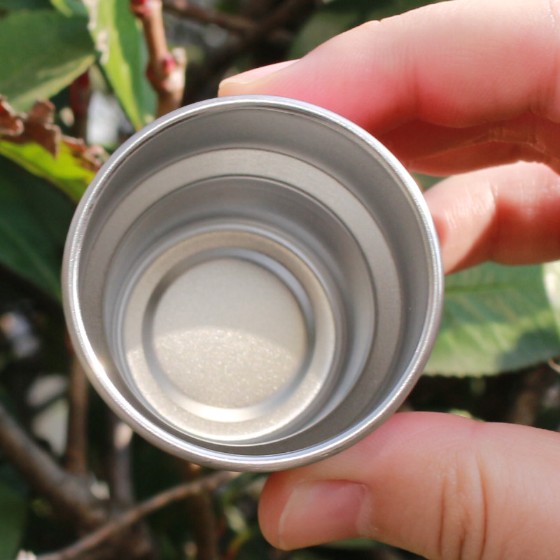 Cross border single double layer mini copa de licor 2oz vaso de pajita vaso térmico de acero inoxidable vaso portátil en stock Specification image