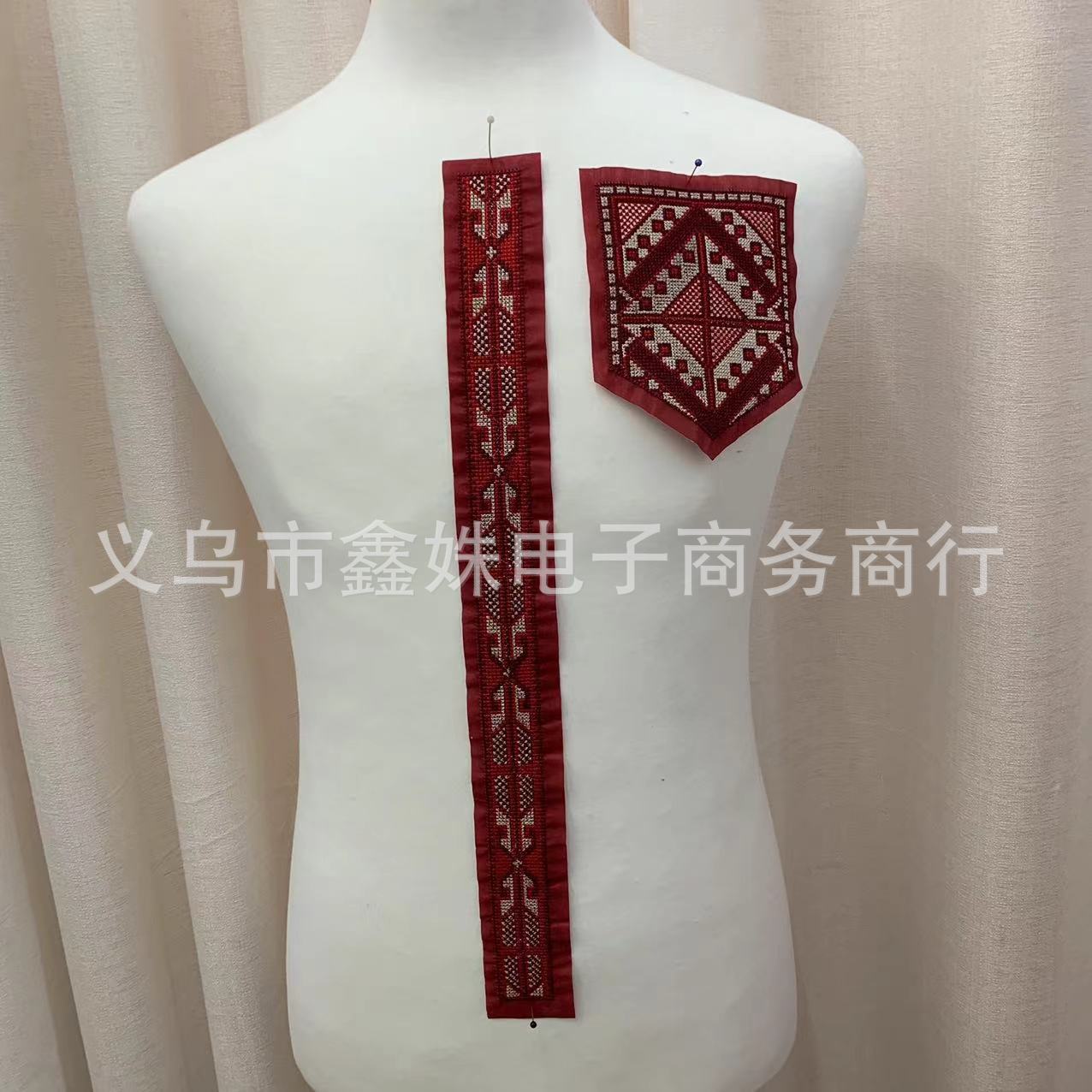 African folk clothing accessories, African collar DIY clothing accessories supply, ethnic style clothing hand-sewn Specification image