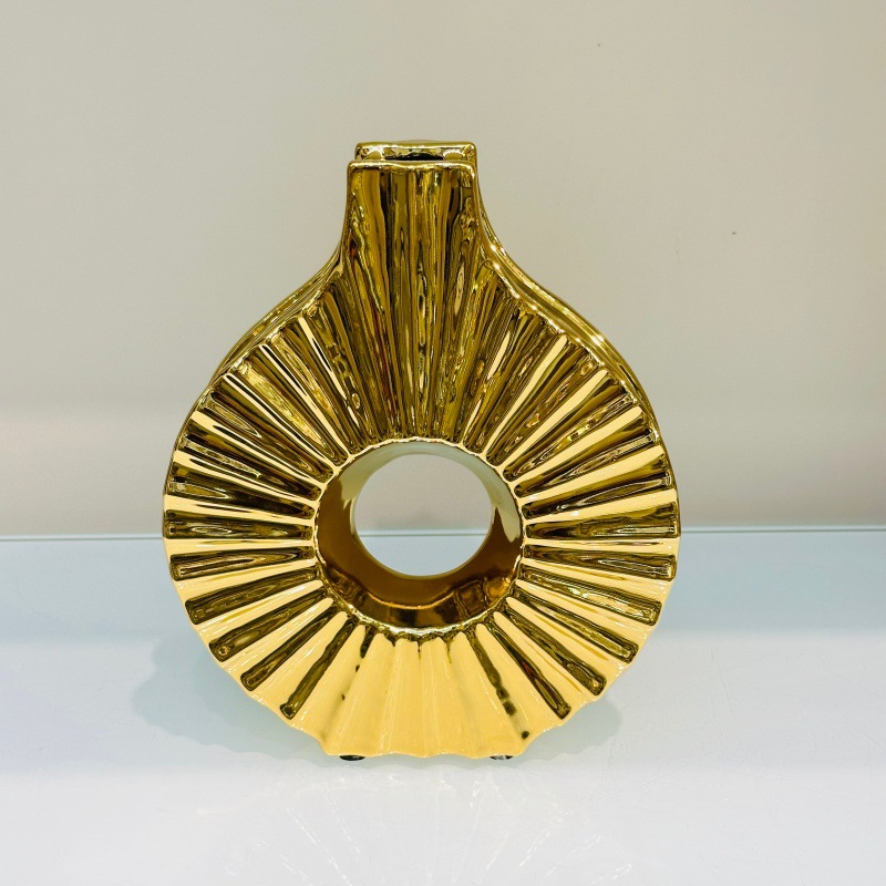 Factory direct sales of modern and simple conch resin vases, cross-border home decorations, exquisite flower arrangements, and handcrafted decorations Specification image