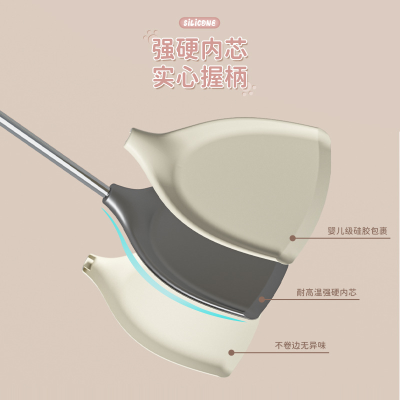 *Fish Store* Cat Claws Cute Silicone Kitchen Stir-Fry Spoon Spatula Slotted Spoon Rice Spoon Non-Stick Cookware Specification drawing