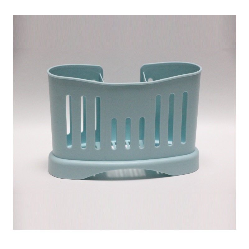 New type of plastic pen holder chopstick cage two-compartment chopstick stand can drain water 筷笼 plastic room cutlery cage Specification image