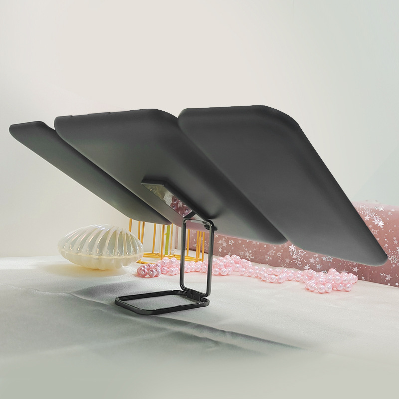 Cross-border multi-functional three fold makeup mirror Table style LED mirror with 7x magnifying mirror Wall hanging Vanity mirror with light Application Scenario