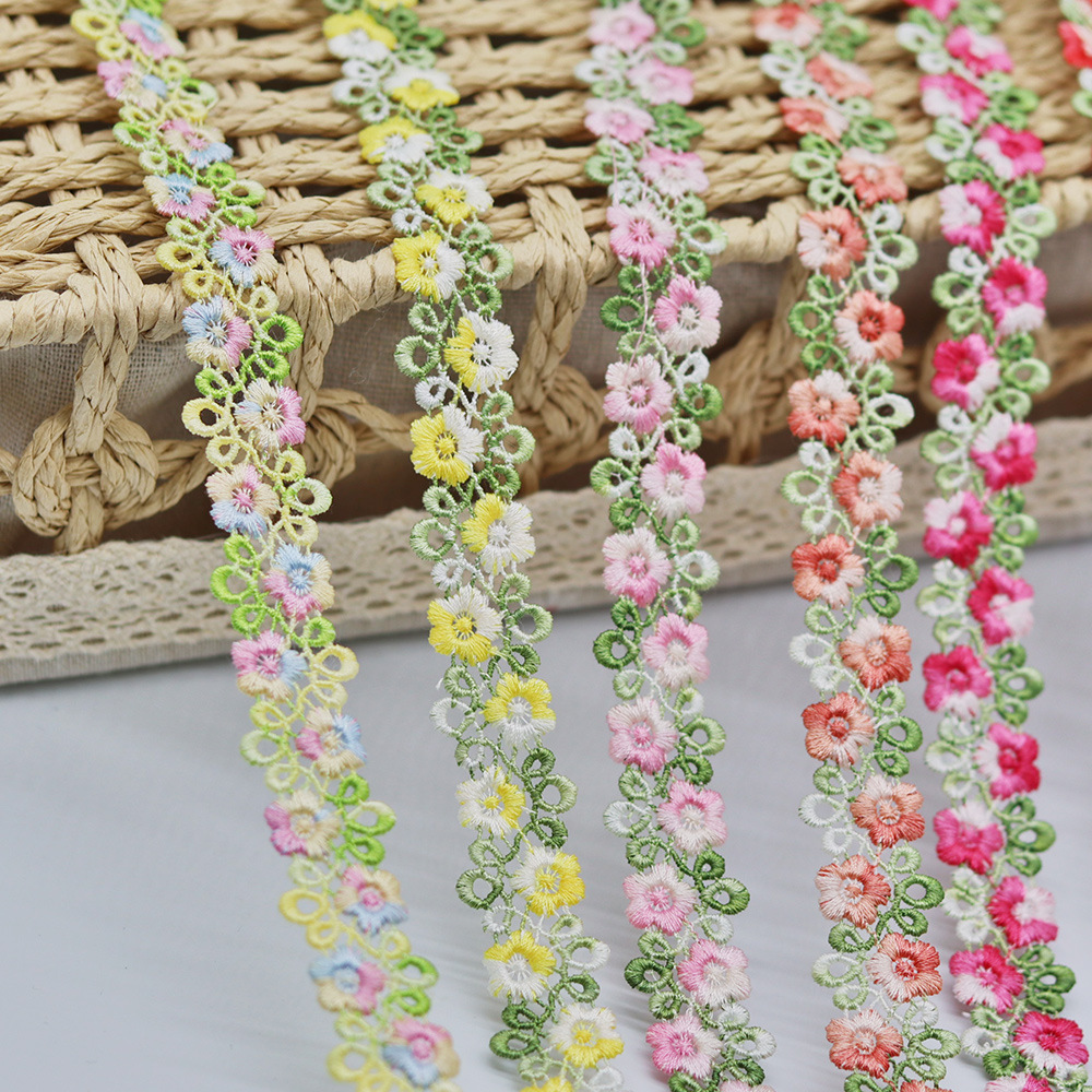 Water Soluble Lace Flower Lace Champagne Yellow Handmade Accessories Sunflower Clothing Accessories Bow Accessories Application Scenario