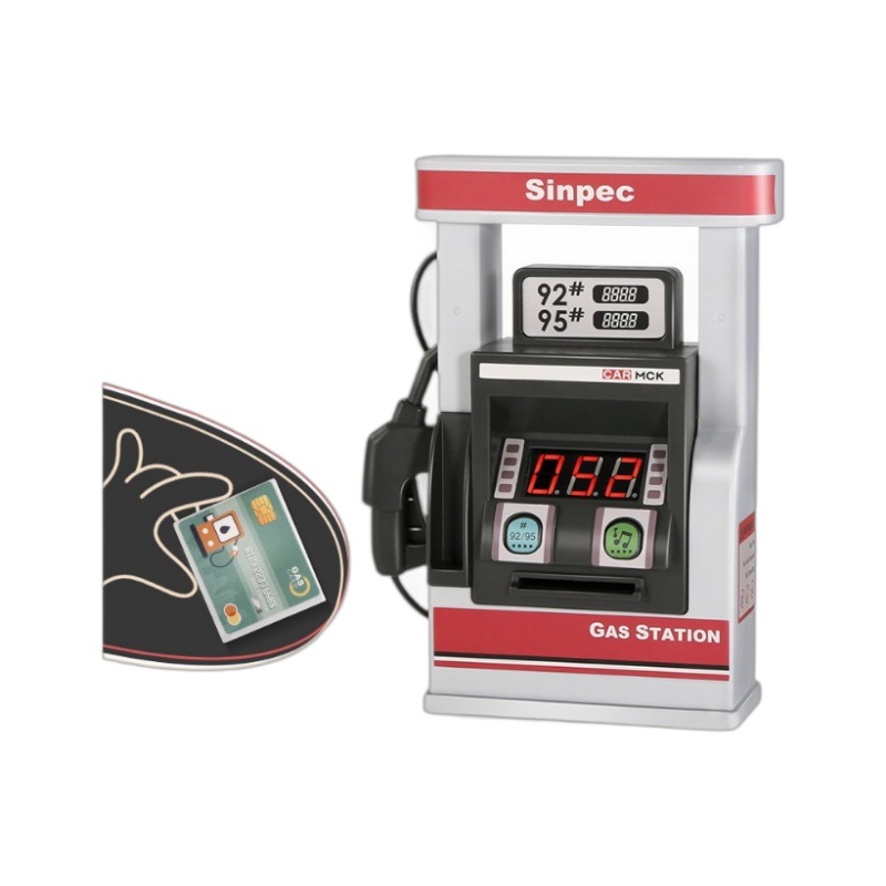 Simulation gas station children simulation car scene music swipe card automatic refueling machine intelligent boy toys gifts Item Picture