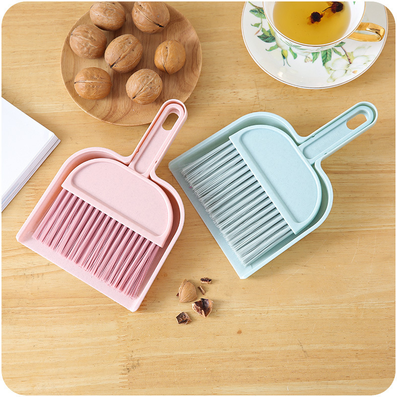 Household mini dustpan broom, desktop small broom, keyboard brush, creative cleaning tool, plastic dustpan set