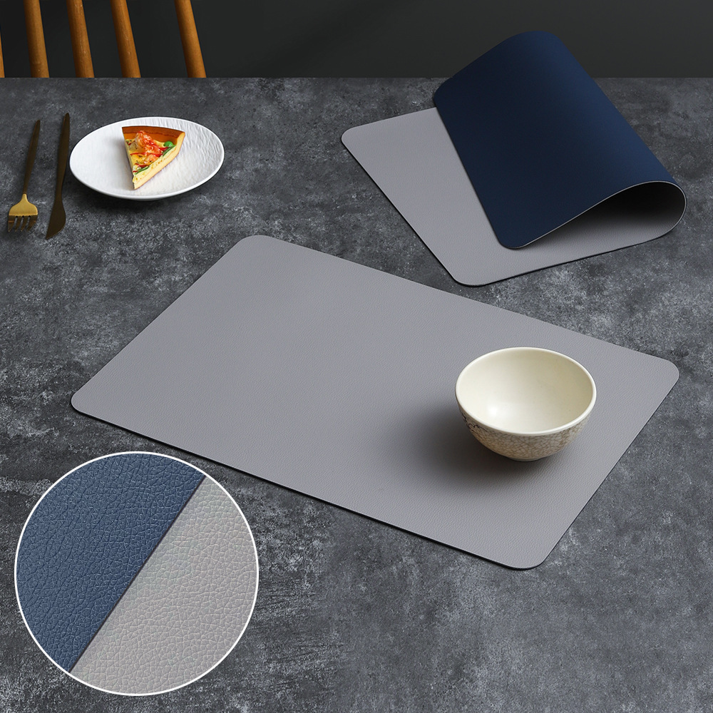 Spot pvc double-sided lychee leather table mat hotel home plate mat non-slip bowl mat square insulation mat Application Scenario