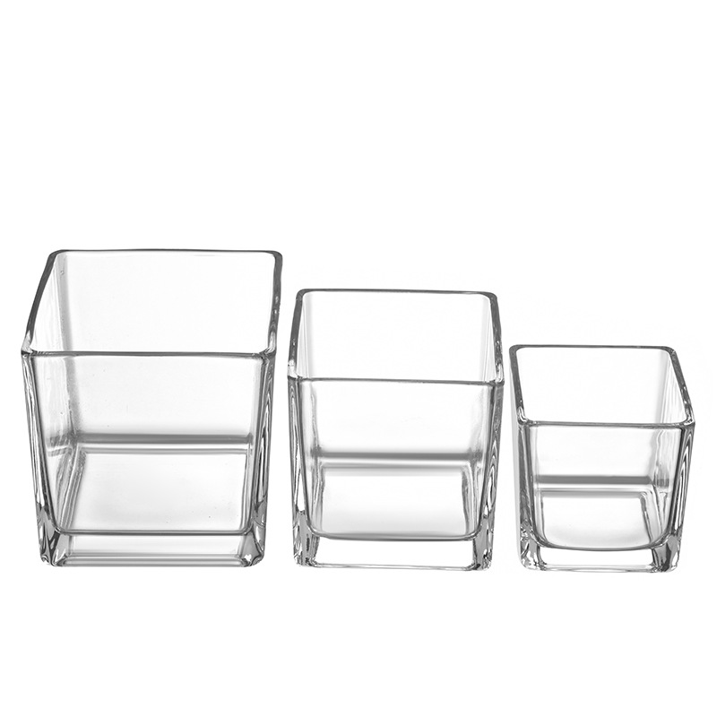 现货供应工艺品水培玻璃方缸插花花瓶花盆方型蜡烛台香薰瓶批发详情图4