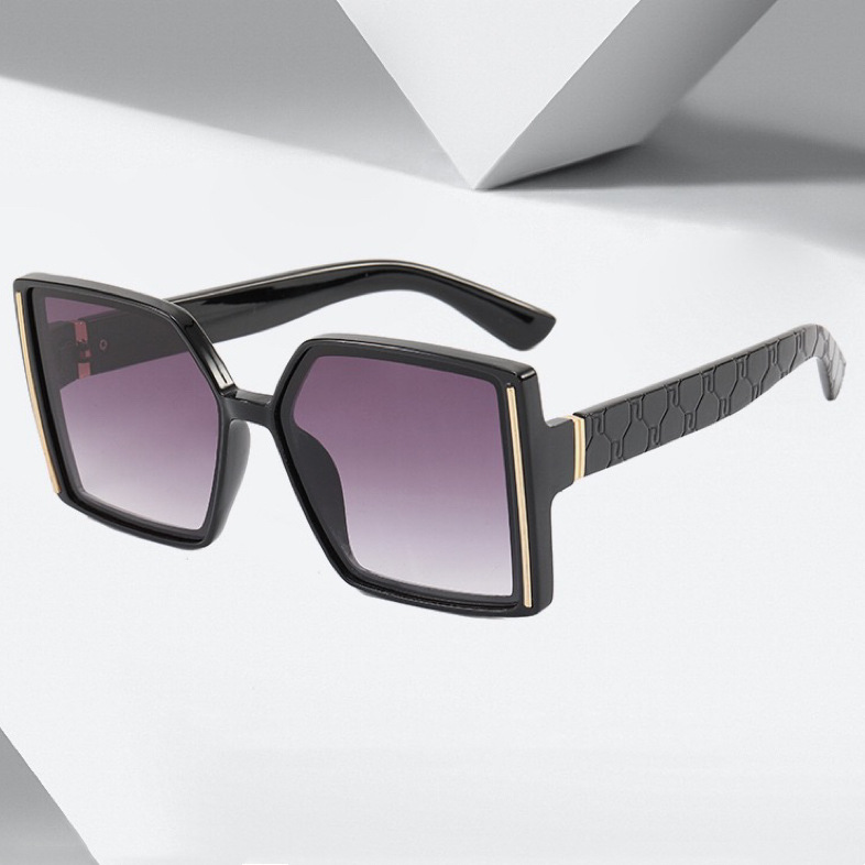 新款欧美风潮流太阳镜百搭跑量速卖简约墨镜果冻渐变色sunglasses图