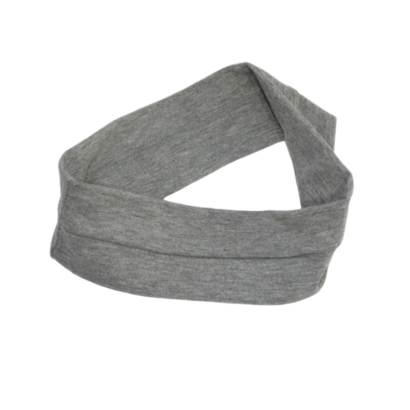 Amazon cross-border solid-color sports hair band, yoga elastic headband, sweat-absorbing headscarf, headwear, wide-edge hair band, hair accessory Item Picture
