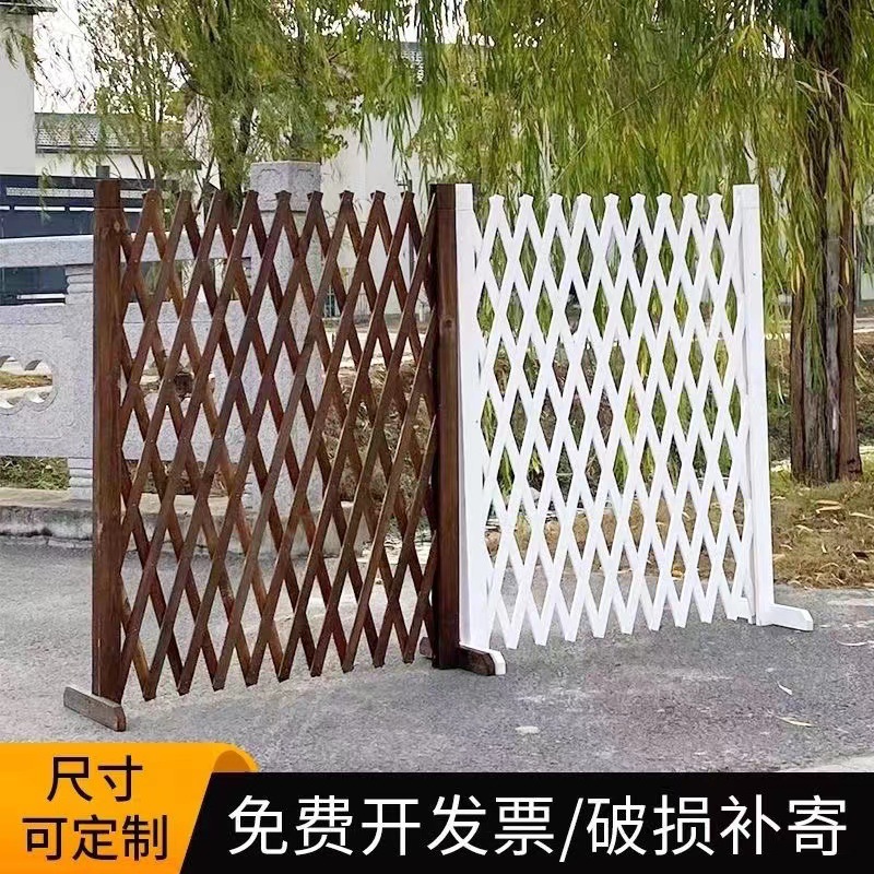 简易防腐伸缩栅栏隔断爬藤花架阳台种花餐厅围栏可移动栅栏网格篱细节图