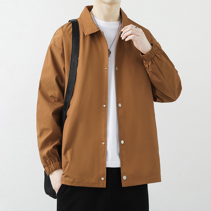Men's jacket for Spring and autumn 2024, a loose, trendy and casual lapel workwear that goes well with all kinds of outfits Specification image