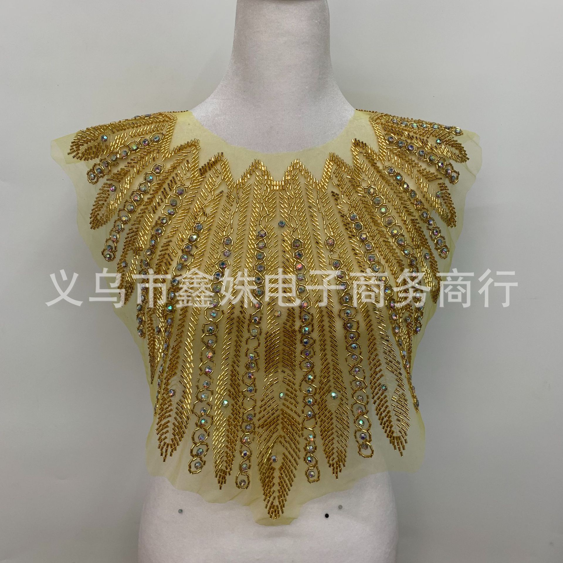 New heavy-duty beaded collar flower wedding dress and evening gown decoration clothing, door flap front collar accessories