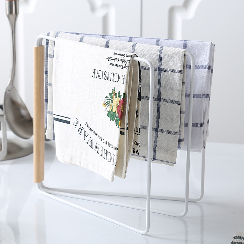 New Japanese-style ironwork standing kitchen cloth storage rack, stove top, and cloth draining rack details Picture