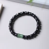 Single-loop bracelet made of green sandalwood, black sandalwood and rosewood, DIY style, factory wholesale, men's and women's prayer bead decorative jewelry bracelet Application Scenario